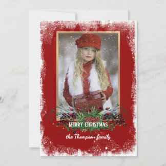 Custom Rustic Seasonal Greeting Holiday Card
