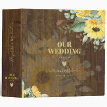 Custom Rustic Sunflowers Eucalyptus Leaves Wedding