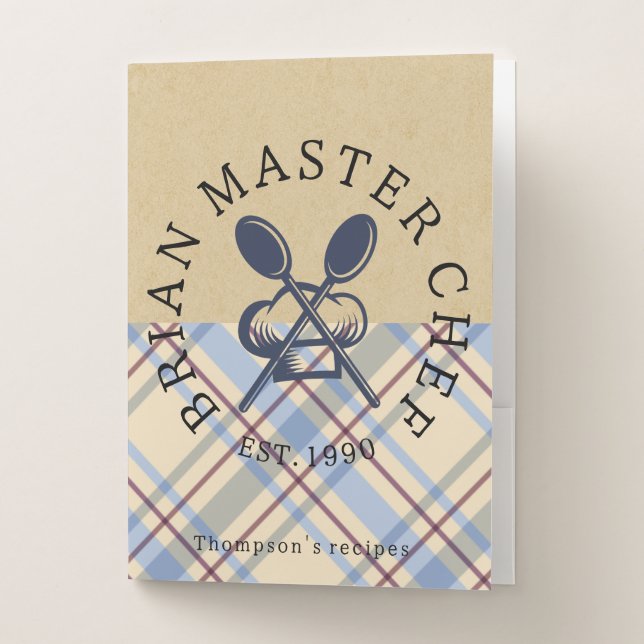 Custom rustic tradition farmhouse style kraft pocket folder (Front)