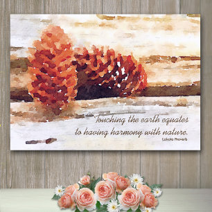 Custom Rustic Watercolor Still Life Pinecones Acrylic Print
