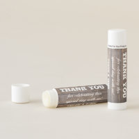 Custom Rustic Wedding Baby Shower Favor Thank You  Lip Balm