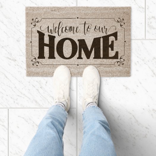 Custom Rustic Welcome to Our Home Family Name