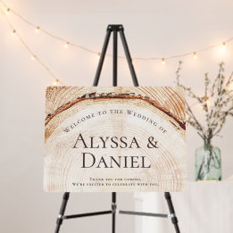 Custom Rustic Wood Cut Welcome to the wedding Foam Board