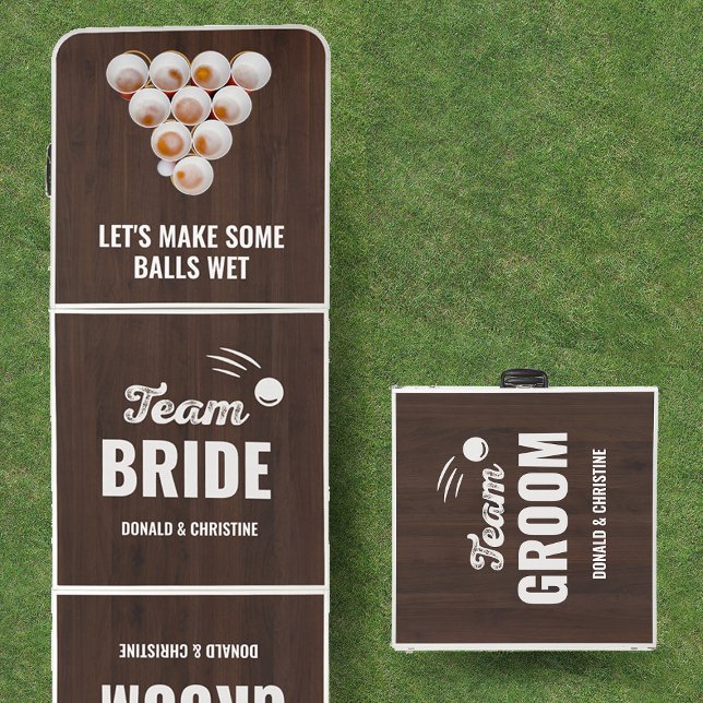 Custom Rustic Wood Wedding Fun Beer Pong Table (Creator Uploaded)