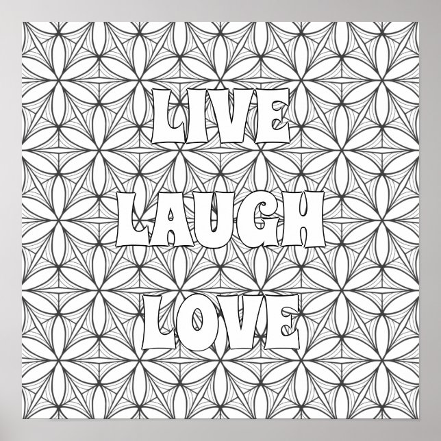 Custom Sacred Geometry Adult Coloring Poster (Front)