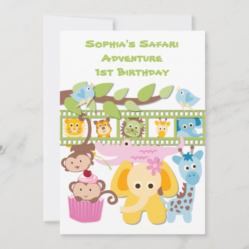 Custom Safari Adventure Birthday Invitation