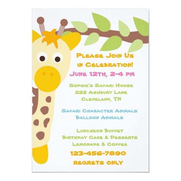 Custom Safari Adventure Birthday Invitation