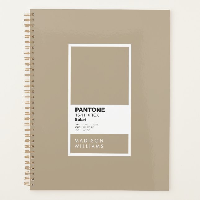Custom Safari Notebook | Personalized Neutral  (Front)