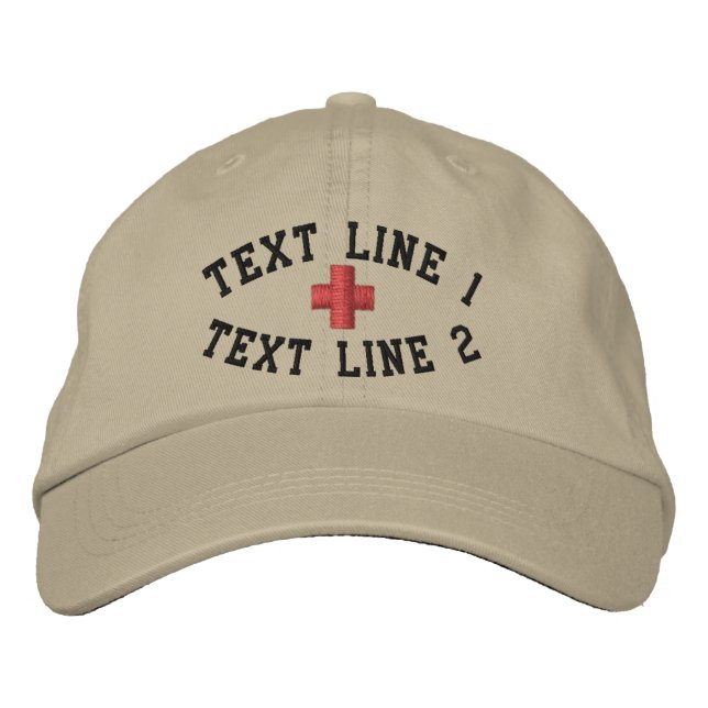 Custom Safety Hat with 2 Lines of Text (Front)