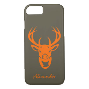 Custom Safety Orange Trophy Deer Hunting iPhone 8/7 Case