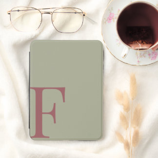 Custom Sage Green Bold Initial Monogram Kindle Cover