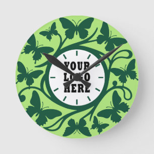 Custom Sage Green Butterfly Wall Clock (1)