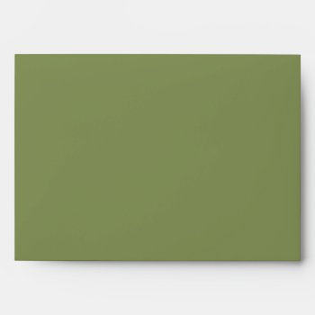 Custom Sage Green Envelope With Return Address by CustomWeddingDesigns at Zazzle