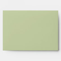 Custom Sage Green Envelope with Return Address