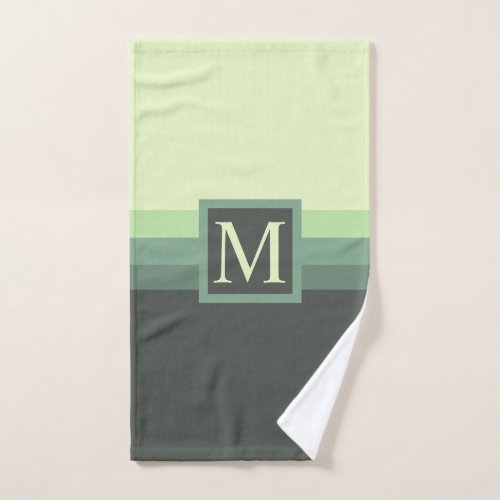 Custom Sage Hunter Green Color Block Hand Towel