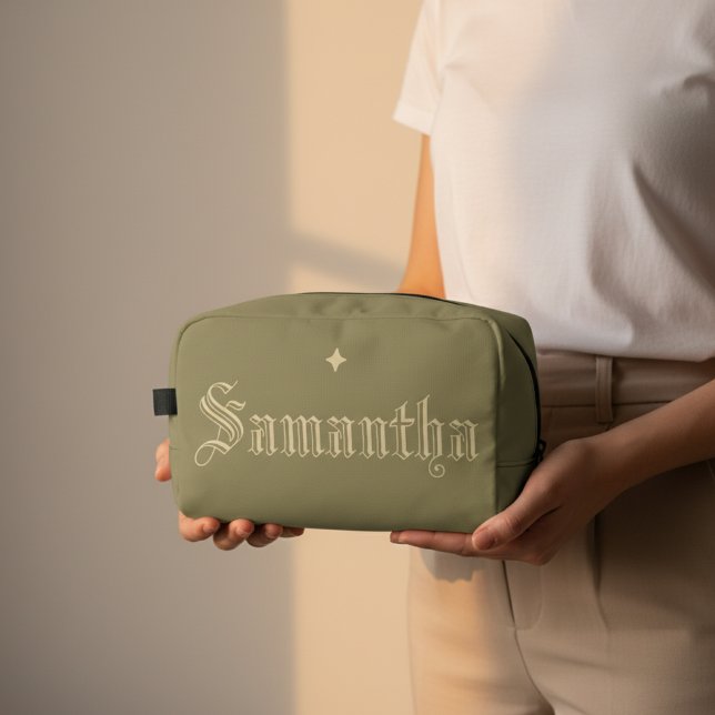 Custom Sage Makeup Bag for Birthday & Mother’s Day (Elegant Custom Makeup Bag – Everyday Gift for Her, Perfect for Birthdays & Mother’s Day)