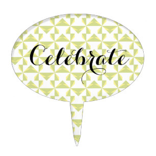 Custom Sage Pinwheels Cake Topper