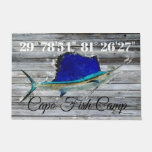 Custom Sailfish Door Mat with Lat and Long