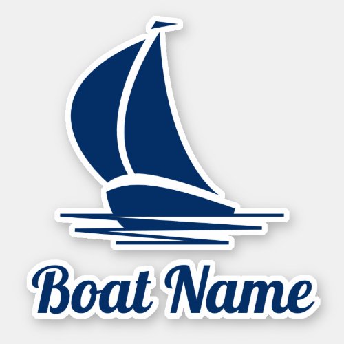 Custom sailing boat name vinyl stickers