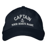 Custom Sailing Captains Embroidered Baseball Cap at Zazzle