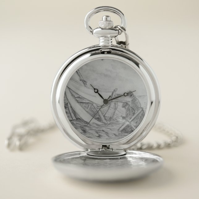 Custom Sailing Pocket Watch (Inside)