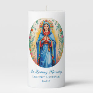 Custom Saint Mary Memorial Candle