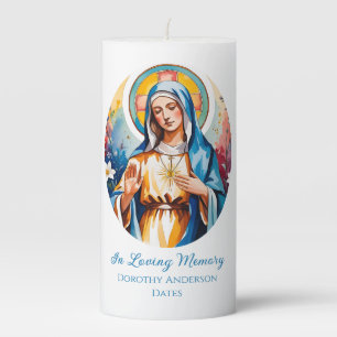Custom Saint Mary Memorial Candle