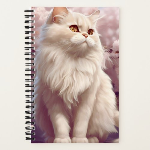 Custom Sakura the Cat in Cherry Blossom Forest Notebook