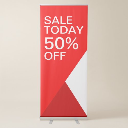 Custom Sale Today Retail Vector Red Retractable Banner
