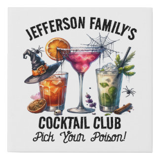 Custom Salem Cocktail Colorful Sign Halloween