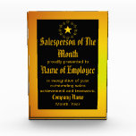 Custom Salesperson Of The Month Award at Zazzle