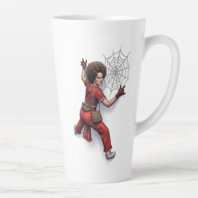 Custom Sally O'Malley Spider-Man Superhero Fan Des Latte Mug (Right)