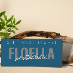 Custom Salon Business Modern Chic Gift Certificate