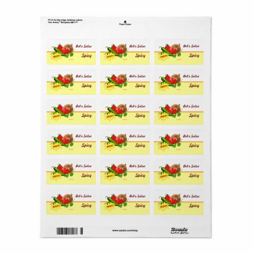 Custom Salsa Labels Zazzle