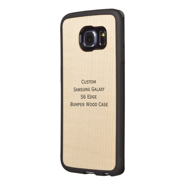 Custom Samsung Galaxy S6 Edge Bumper Wood Case (Left)