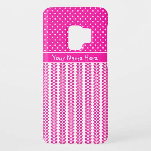 Custom Samsung S3 Case Candy Pink and White Case_Mate Samsung Galaxy S9 Case