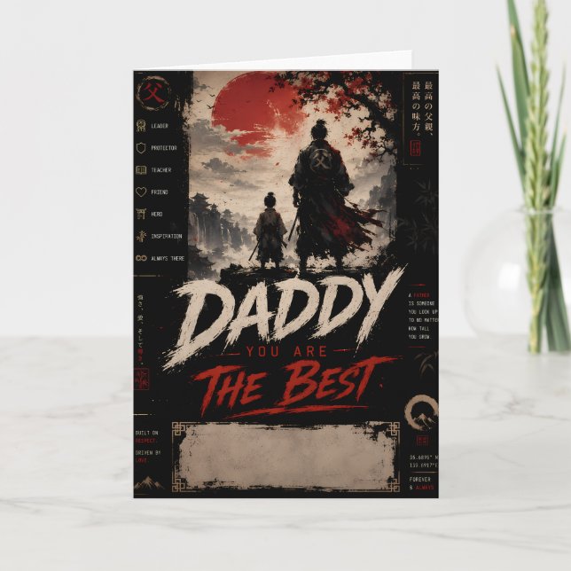 Custom Samurai Spirit Father’s Day Card (Front)
