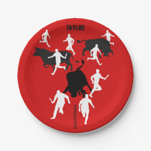Custom, San Fermin Pamplona, bull run / encierro, Paper Plates