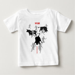 Custom, San Fermin Pamplona, encierro / bull run, Baby T-Shirt