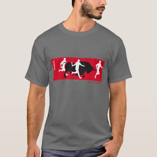 Custom San Fermin Pamplona encierro  bull run T_Shirt