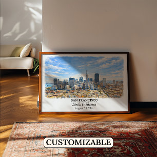 Custom San Francisco Wall Art, California Poster
