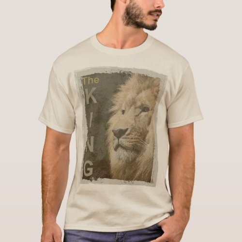 Custom Sand Color Lion Elegant Modern Template T_Shirt