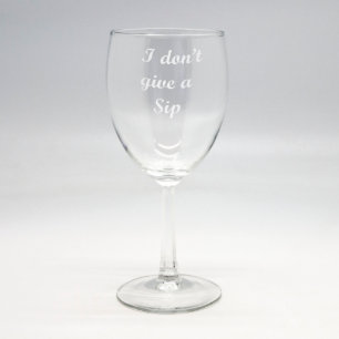 Custom Sand Etched 10.5 oz Wine Glass