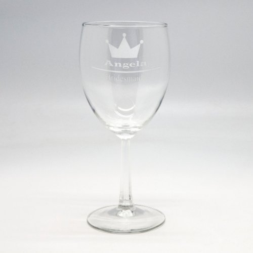 Custom Sand Etched 105 Wine Glass _ Bridesmaid