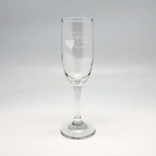 Custom Sand Etched Flute - Bridesmaid