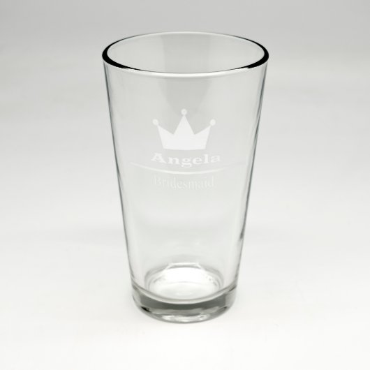 Custom Sand Etched Pint Glass #11 (Front)