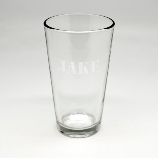 Custom Sand Etched Pint Glass #12 (Front)