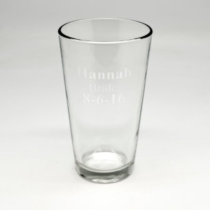 Custom Sand Etched Pint Glass #18