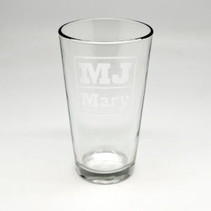 Custom Sand Etched Pint Glass #4