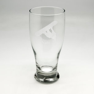 Custom Sand Etched Pub Glass #16
